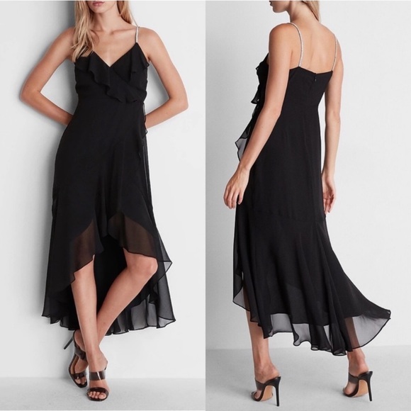 Express Black Rhinestone Dress - Picture 2 of 8